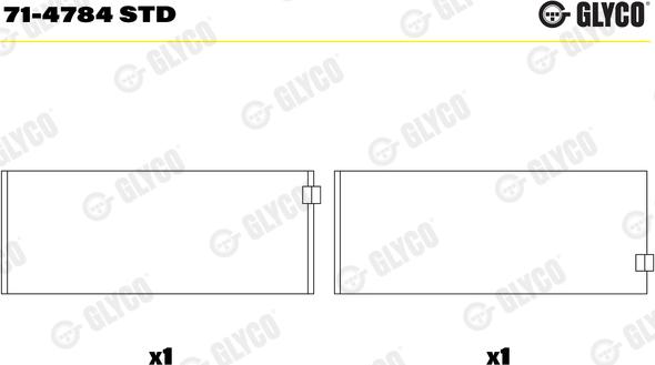 Glyco 71-4784 STD - Cuzineti biela aaoparts.ro