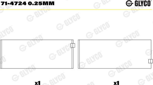 Glyco 71-4724 0.25MM - Cuzineti biela aaoparts.ro