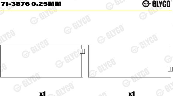 Glyco 71-3876 0.25mm - Cuzineti biela aaoparts.ro