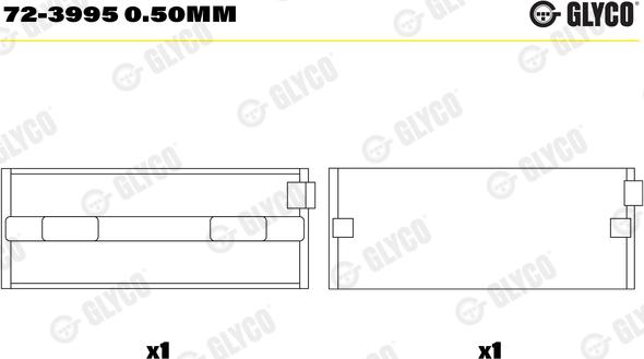 Glyco 72-3995 0.50mm - Cuzineti, arbore cotit aaoparts.ro