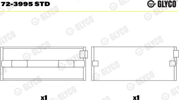 Glyco 72-3995 STD - Cuzineti, arbore cotit aaoparts.ro