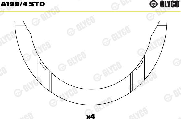 Glyco A199/4 STD - Saiba distantier, arbore cotit aaoparts.ro