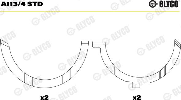 Glyco A113/4 STD - Saiba distantier, arbore cotit aaoparts.ro