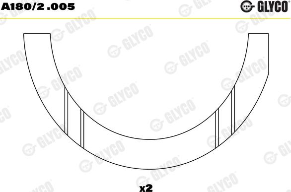 Glyco A180/2 .005 - Saiba distantier, arbore cotit aaoparts.ro