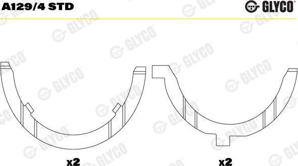 Glyco A129/4 STD - Saiba distantier, arbore cotit aaoparts.ro