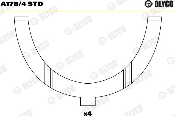Glyco A178/4 STD - Saiba distantier, arbore cotit aaoparts.ro