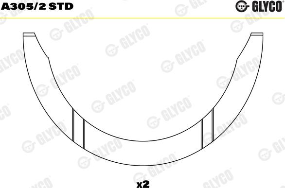 Glyco A305/2 STD - Saiba distantier, arbore cotit aaoparts.ro