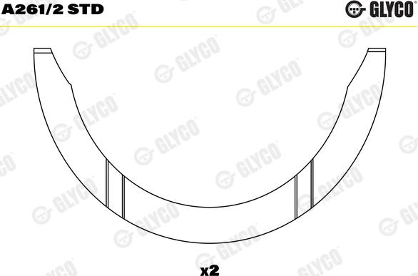 Glyco A261/2 STD - Saiba distantier, arbore cotit aaoparts.ro