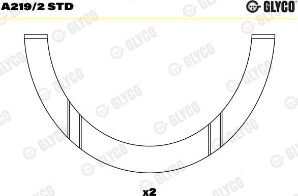 Glyco A219/2 STD - Saiba distantier, arbore cotit aaoparts.ro