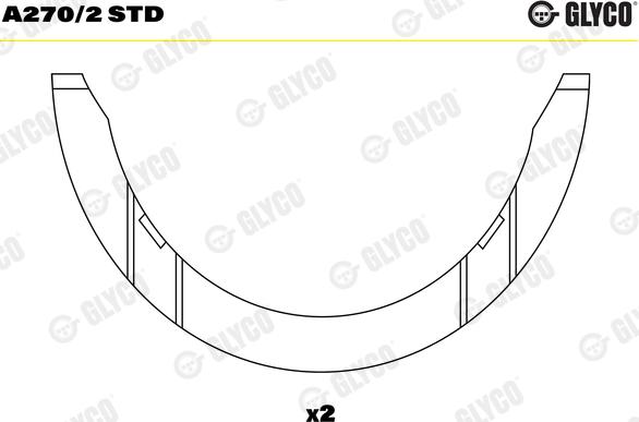 Glyco A270/2 STD - Saiba distantier, arbore cotit aaoparts.ro