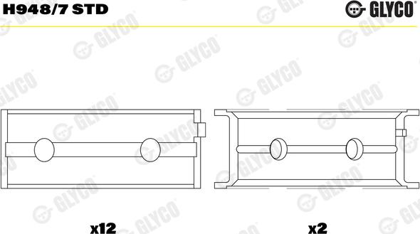 Glyco H948/7 STD - Cuzineti, arbore cotit aaoparts.ro