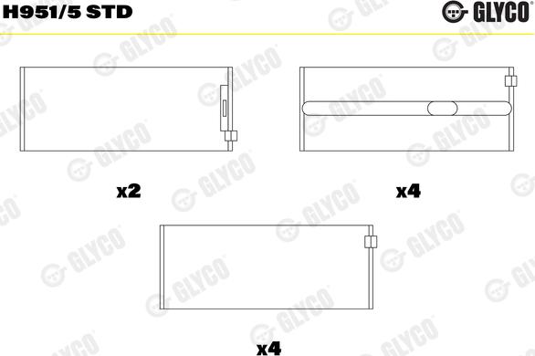 Glyco H951/5 STD - Cuzineti, arbore cotit aaoparts.ro