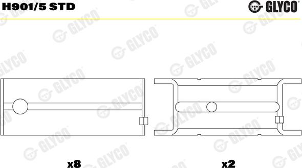 Glyco H901/5 STD - Cuzineti, arbore cotit aaoparts.ro