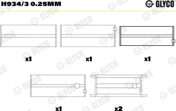 Glyco H934/3 0.25mm - Cuzineti, arbore cotit aaoparts.ro