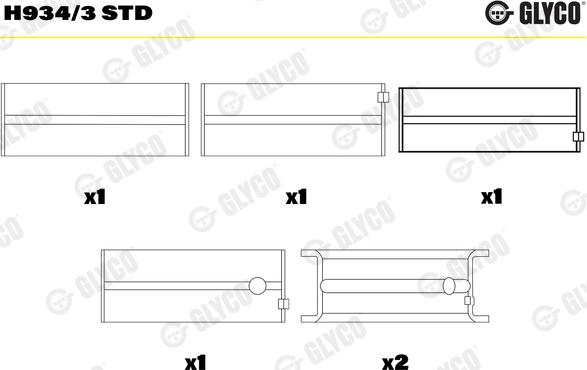Glyco H934/3 STD - Cuzineti, arbore cotit aaoparts.ro