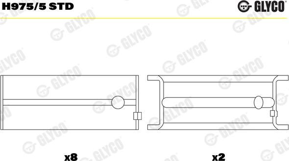 Glyco H975/5 STD - Cuzineti, arbore cotit aaoparts.ro