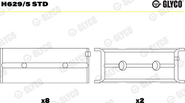 Glyco H629/5 STD - Cuzineti, arbore cotit aaoparts.ro