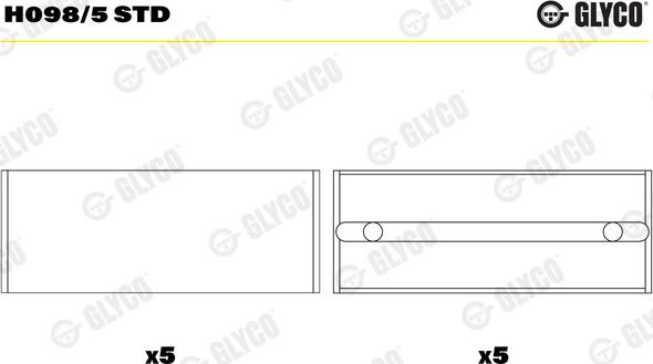 Glyco H098/5 STD - Cuzineti, arbore cotit aaoparts.ro