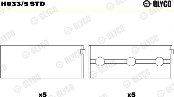 Glyco H033/5 STD - Cuzineti, arbore cotit aaoparts.ro