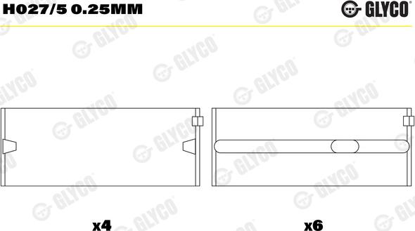 Glyco H027/5 0.25mm - Cuzineti, arbore cotit aaoparts.ro