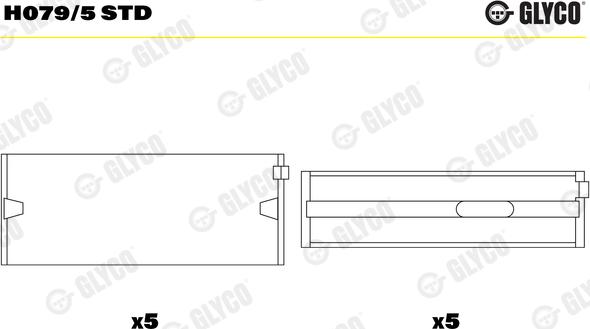 Glyco H079/5 STD - Cuzineti, arbore cotit aaoparts.ro