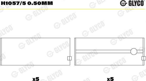 Glyco H1057/5 0.50mm - Cuzineti, arbore cotit aaoparts.ro