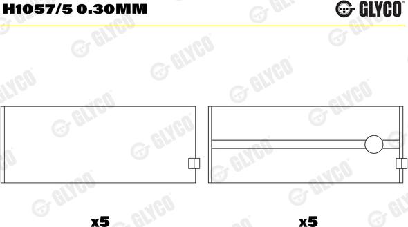 Glyco H1057/5 0.30mm - Cuzineti, arbore cotit aaoparts.ro