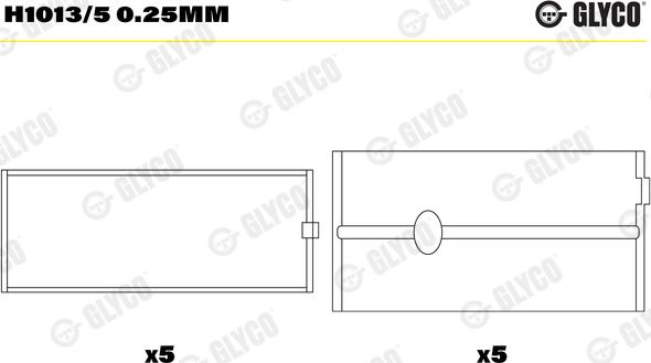 Glyco H1013/5 0.25mm - Cuzineti, arbore cotit aaoparts.ro