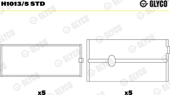 Glyco H1013/5 STD - Cuzineti, arbore cotit aaoparts.ro