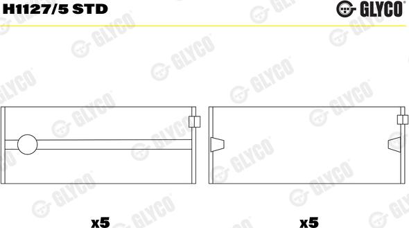 Glyco H1127/5 STD - Cuzineti, arbore cotit aaoparts.ro