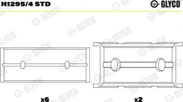 Glyco H1295/4 STD - Cuzineti, arbore cotit aaoparts.ro