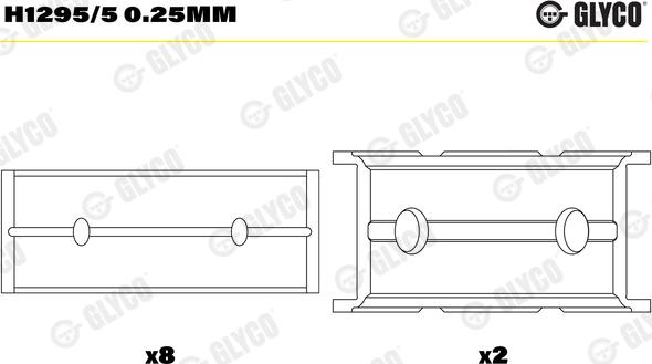 Glyco H1295/5 0.25MM - Cuzineti, arbore cotit aaoparts.ro