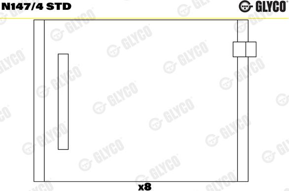 Glyco N147/4 STD - Bucsi ax cu came aaoparts.ro