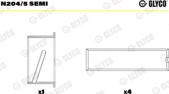 Glyco N204/5 SEMI - Bucsi ax cu came aaoparts.ro