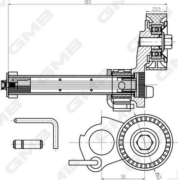 GMB GHAT-225 - Intinzator curea, curea distributie aaoparts.ro