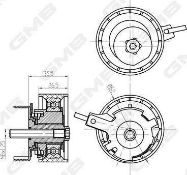 GMB GTB1060 - Rola intinzator,curea distributie aaoparts.ro