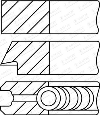 Goetze Engine 08-430500-00 - Set segmenti piston aaoparts.ro