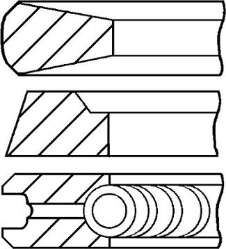 Goetze Engine 08-288300-00 - Set segmenti piston aaoparts.ro