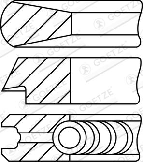 Goetze Engine 08-181700-30 - Set segmenti piston aaoparts.ro