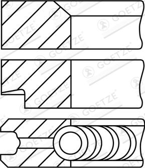 Goetze Engine 08-176700-10 - Set segmenti piston aaoparts.ro