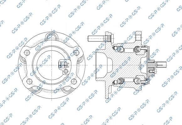 GSP 9400728K - Set rulment roata aaoparts.ro