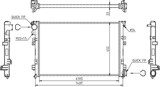 Hart 605 935 - Radiator, racire motor aaoparts.ro