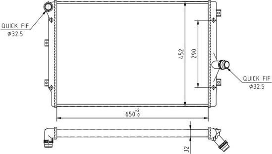 Hart 606 522 - Radiator, racire motor aaoparts.ro