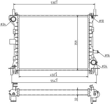 Hart 637 192 - Radiator, racire motor aaoparts.ro