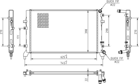 Hart 620 555 - Radiator, racire motor aaoparts.ro