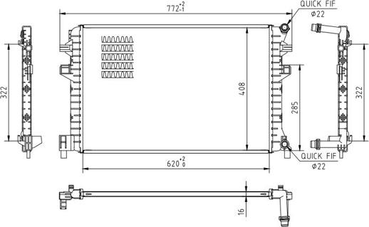 Hart 623 812 - Radiator, racire motor aaoparts.ro