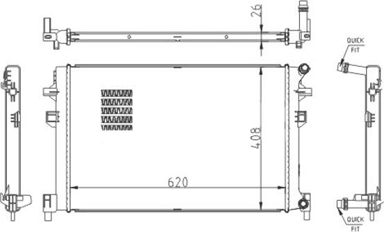 Hart 623 790 - Radiator, racire motor aaoparts.ro