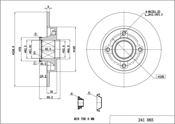 Hart 241 065 - Disc frana aaoparts.ro