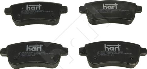 Hart 253 766 - Set placute frana,frana disc aaoparts.ro