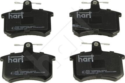 Hart 215 893 - Set placute frana,frana disc aaoparts.ro